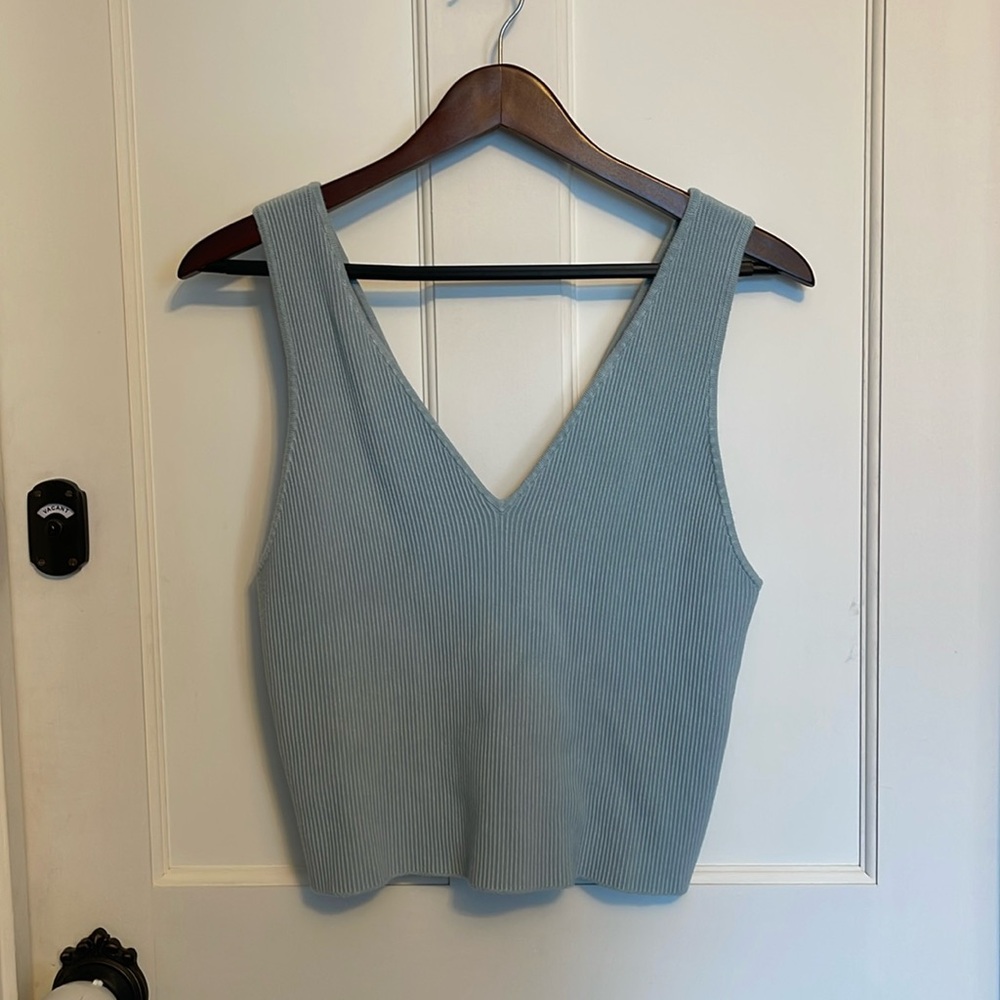 Abercrombie & Fitch light blue ribbed tank